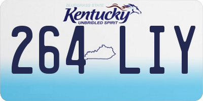 KY license plate 264LIY