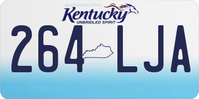 KY license plate 264LJA