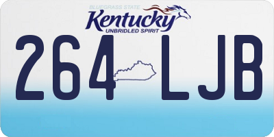 KY license plate 264LJB