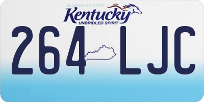 KY license plate 264LJC