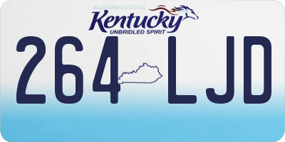KY license plate 264LJD