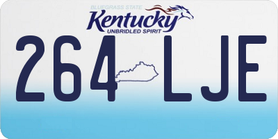 KY license plate 264LJE