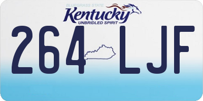 KY license plate 264LJF