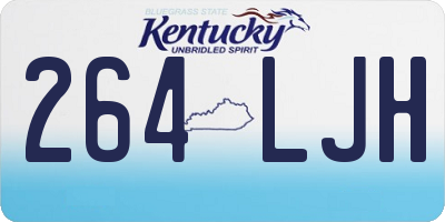 KY license plate 264LJH