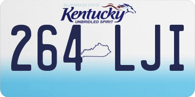 KY license plate 264LJI