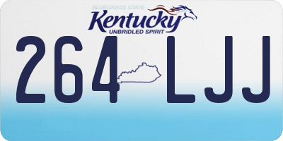 KY license plate 264LJJ