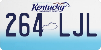 KY license plate 264LJL