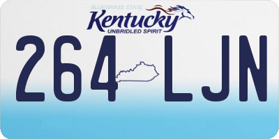KY license plate 264LJN