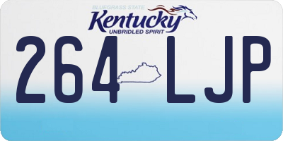 KY license plate 264LJP