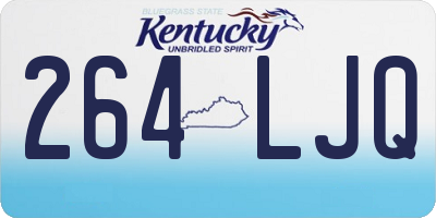 KY license plate 264LJQ