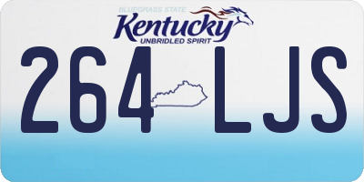 KY license plate 264LJS