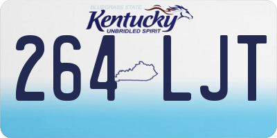 KY license plate 264LJT
