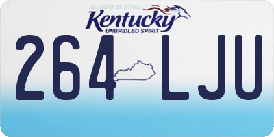 KY license plate 264LJU