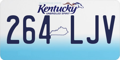 KY license plate 264LJV