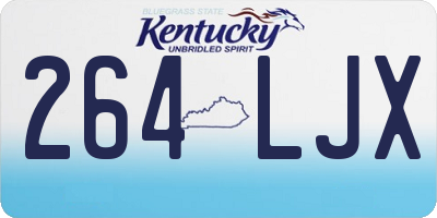 KY license plate 264LJX