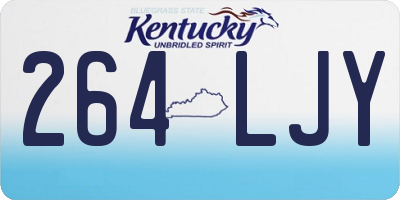 KY license plate 264LJY