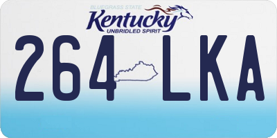 KY license plate 264LKA