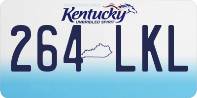 KY license plate 264LKL
