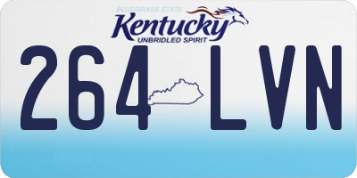 KY license plate 264LVN