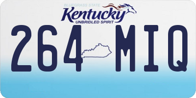 KY license plate 264MIQ