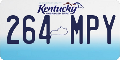 KY license plate 264MPY