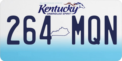 KY license plate 264MQN