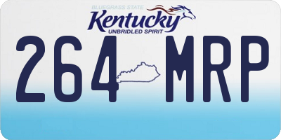 KY license plate 264MRP