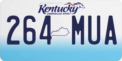 KY license plate 264MUA