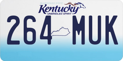 KY license plate 264MUK