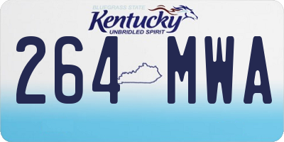 KY license plate 264MWA