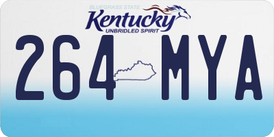 KY license plate 264MYA