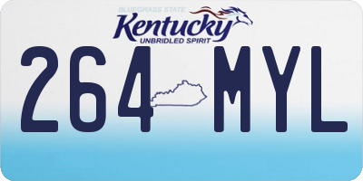 KY license plate 264MYL