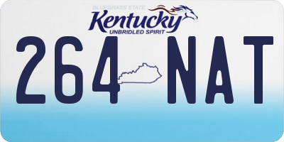 KY license plate 264NAT