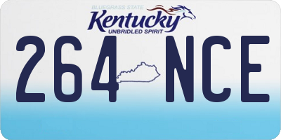 KY license plate 264NCE