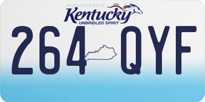 KY license plate 264QYF