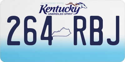 KY license plate 264RBJ