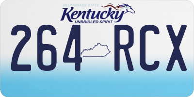 KY license plate 264RCX