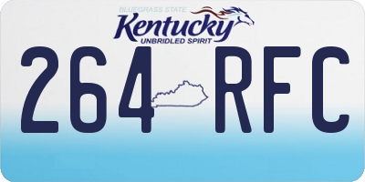 KY license plate 264RFC