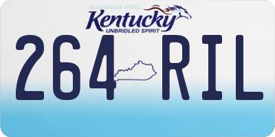 KY license plate 264RIL