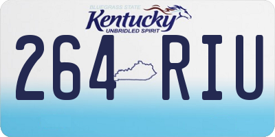 KY license plate 264RIU