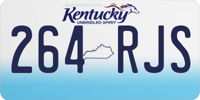 KY license plate 264RJS