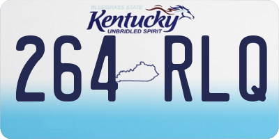 KY license plate 264RLQ