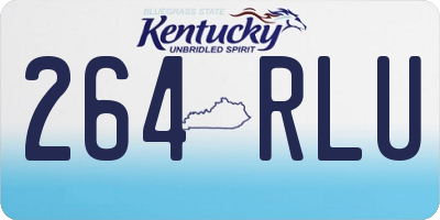 KY license plate 264RLU