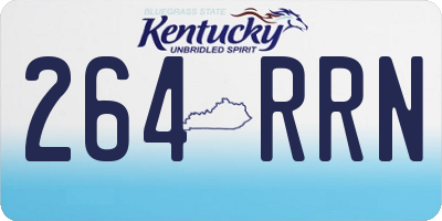KY license plate 264RRN