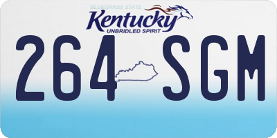 KY license plate 264SGM
