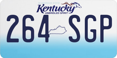 KY license plate 264SGP