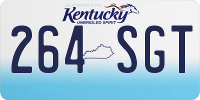 KY license plate 264SGT
