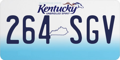KY license plate 264SGV