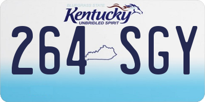 KY license plate 264SGY
