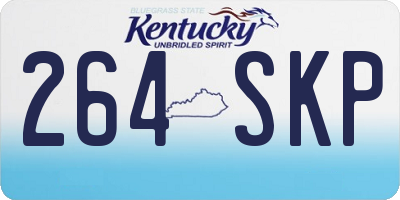 KY license plate 264SKP